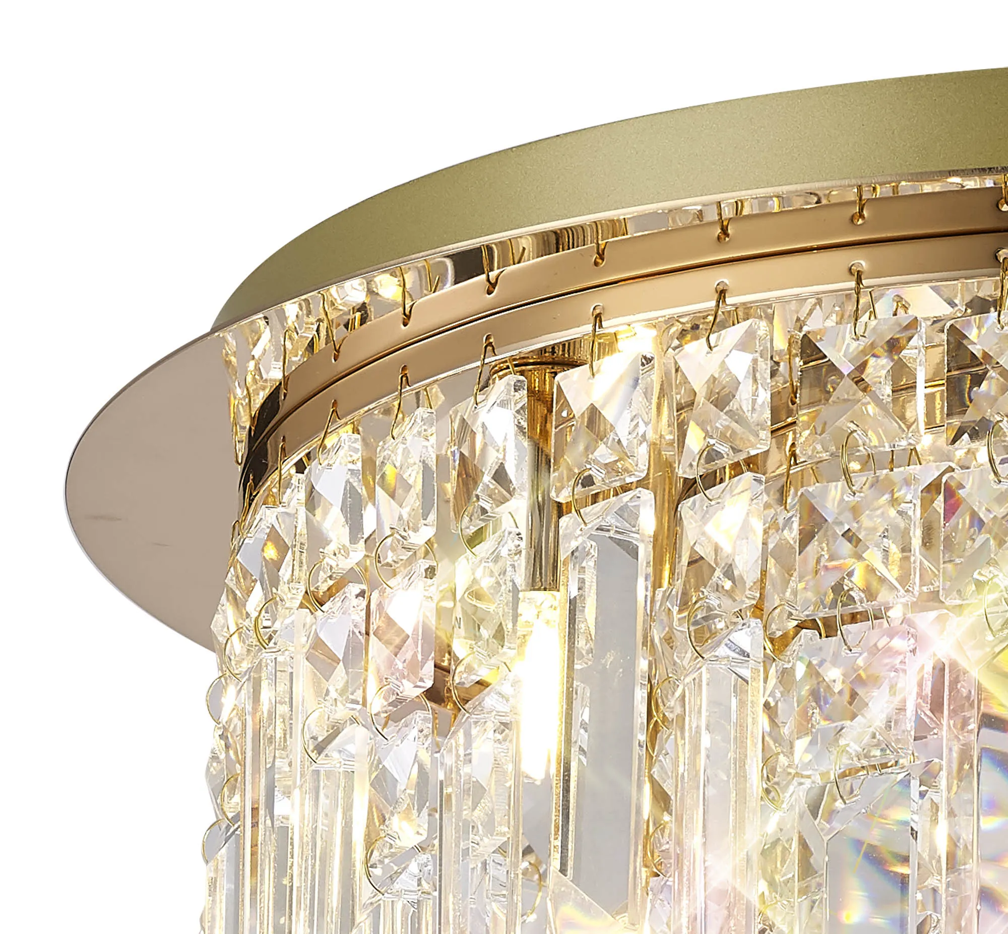 Maddison Crystal Ceiling Flush 6 Light IL31811  Diyas Maddison French Gold